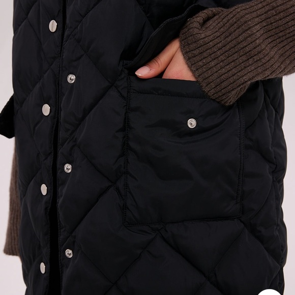 NEW nap Buttoned Sleeveless Puffer Coat - Picture 12 of 13
